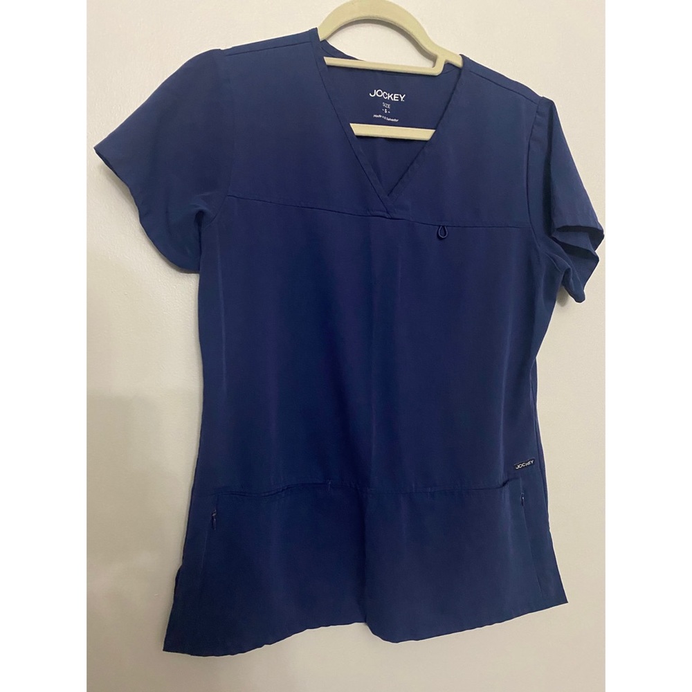 Navy Jockey Scrub Set- top and pants